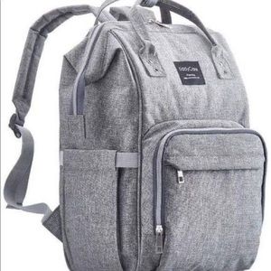 KiddyCare Grey Diaper Bag Backpack Toddler Kid Travel Bag NWT